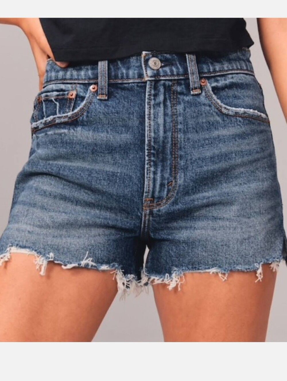 🍒EUC🍒 A&F DENIM HIGH RISE SHORTS